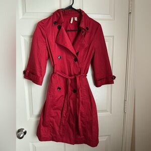Old Navy Women's Bold Red Trench Coat